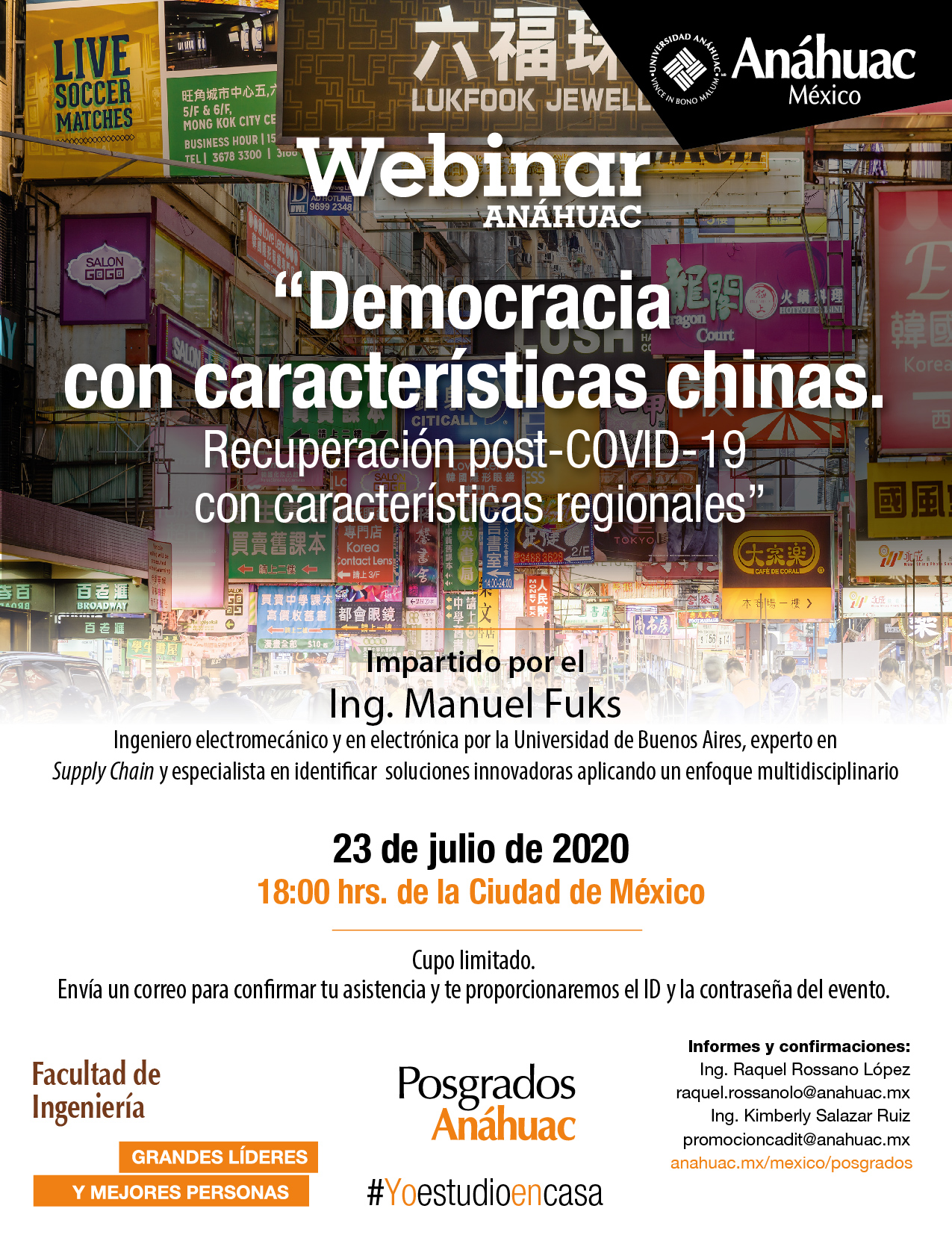 Webinar, "Democracia con características chinas. Recuperación regional post-Covid 19"