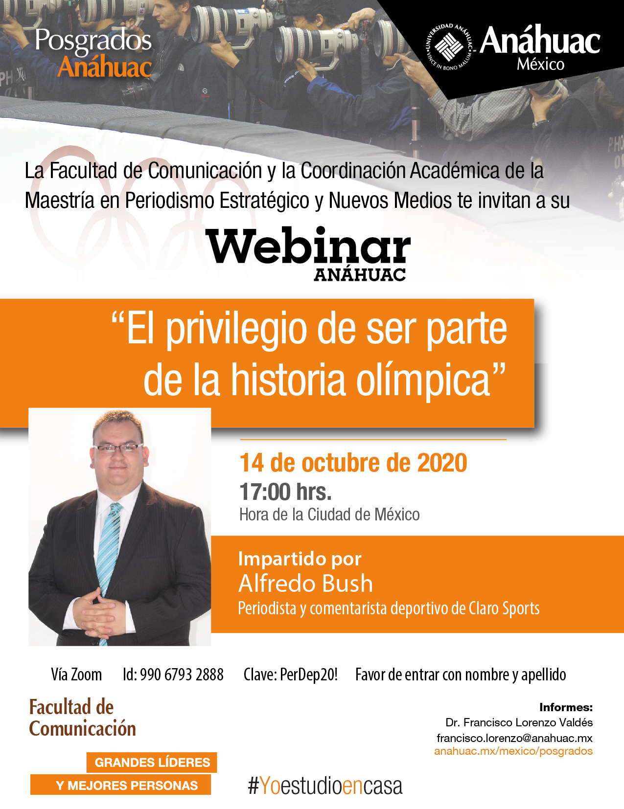 Conéctate al webinar, "El privilegio de ser parte de la historia olímpica"