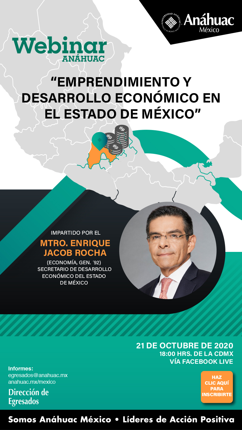 Asiste al webinar, "Emprendimiento y desarrollo económico en el Estado de México"