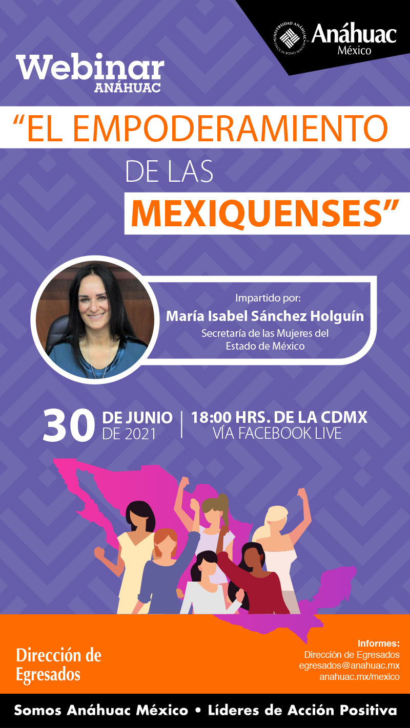 Asiste al Webinar, "El empoderamiento de las Mexiquenses"