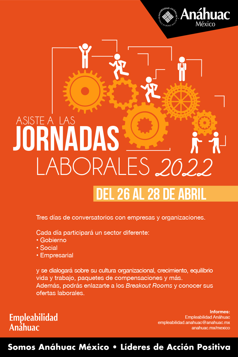 ¿Empleo? ¡Asiste a las Jornadas Laborales!