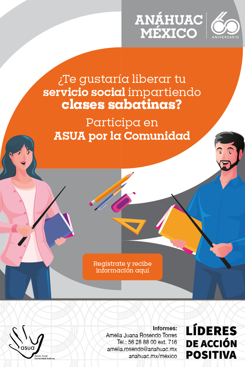 Realiza tu servicio social en ASUA impartiendo clases sabatinas 