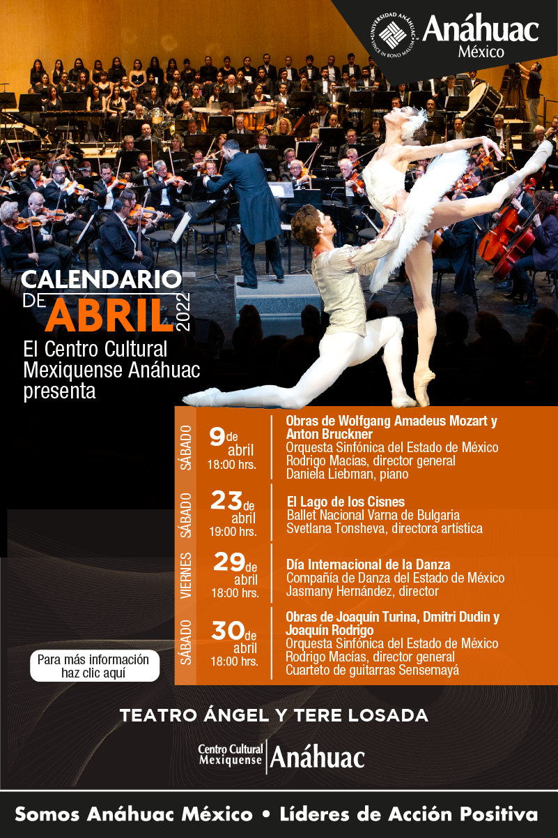 #Conoce la Cartelera de Abril del Centro Cultural Mexiquense Anáhuac 