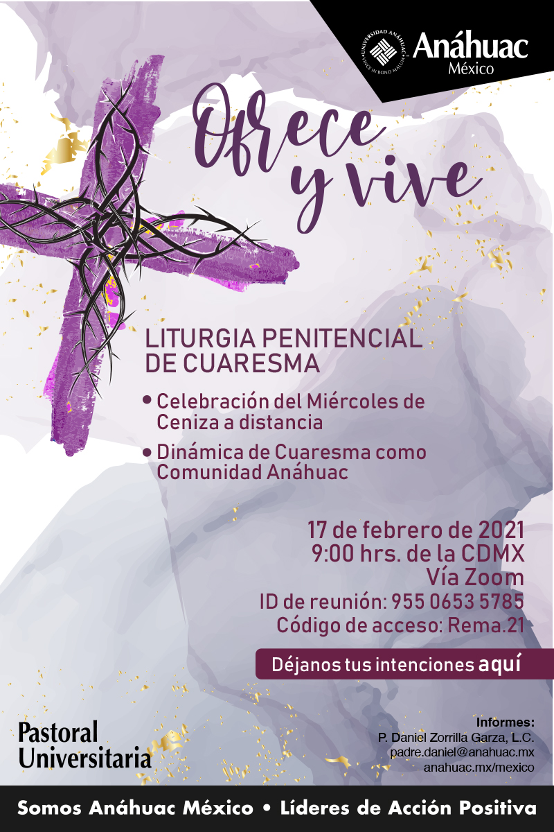 Participa con nosotros en la Liturgia Penitencial de Cuaresma