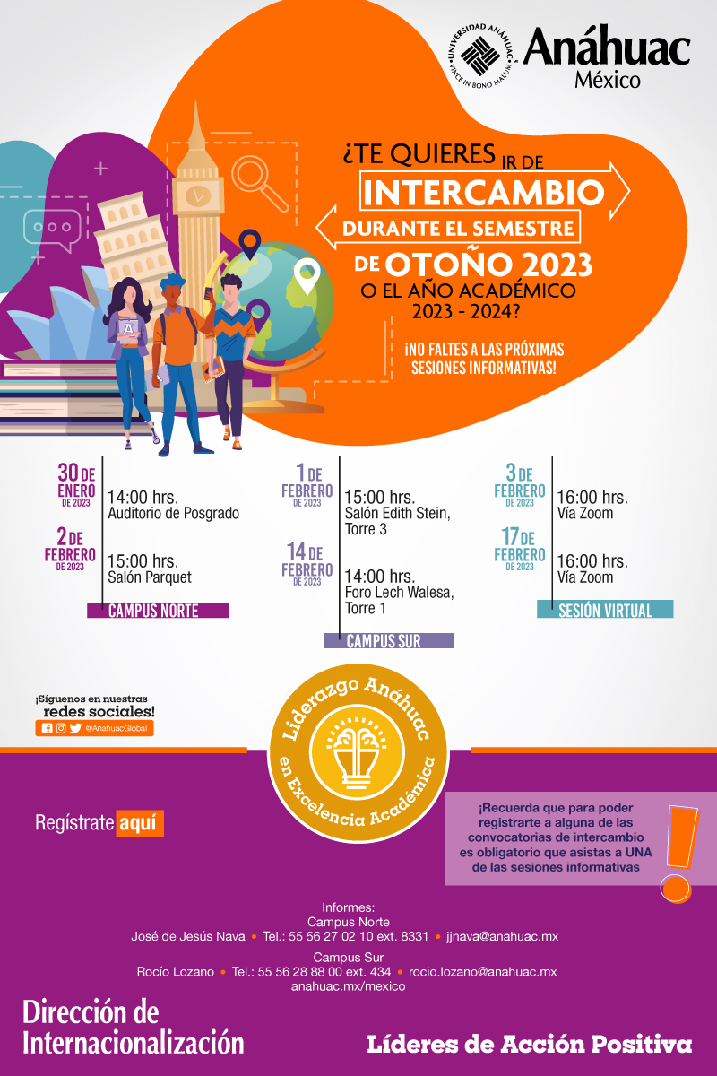 Asiste a las sesiones informativas y vete de intercambio académico