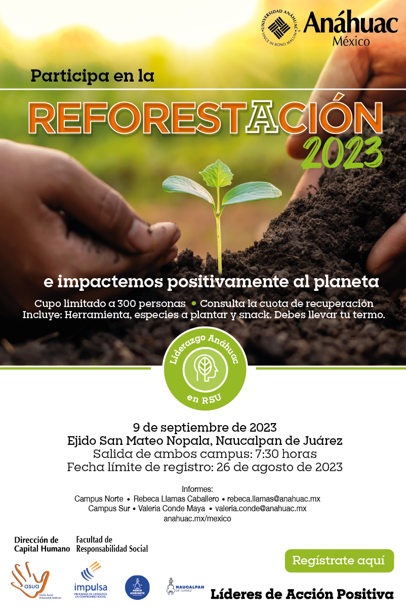 Participa en la reforestación 2023 e impacta positivamente en el planeta