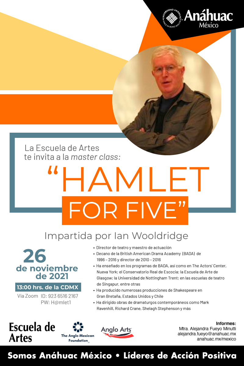 No te pierdas la Masterclass "Hamlet for Five"