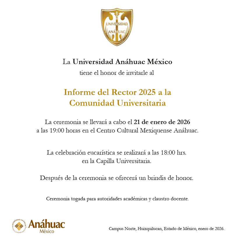 Invitación al Informe del rector 2025