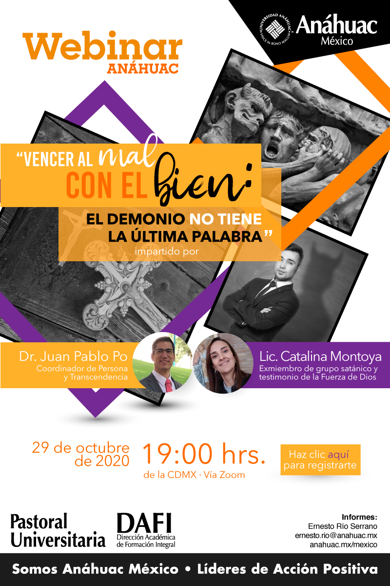 Webinar, "Vence el mal con el bien: el Demonio no tiene la última palabra"