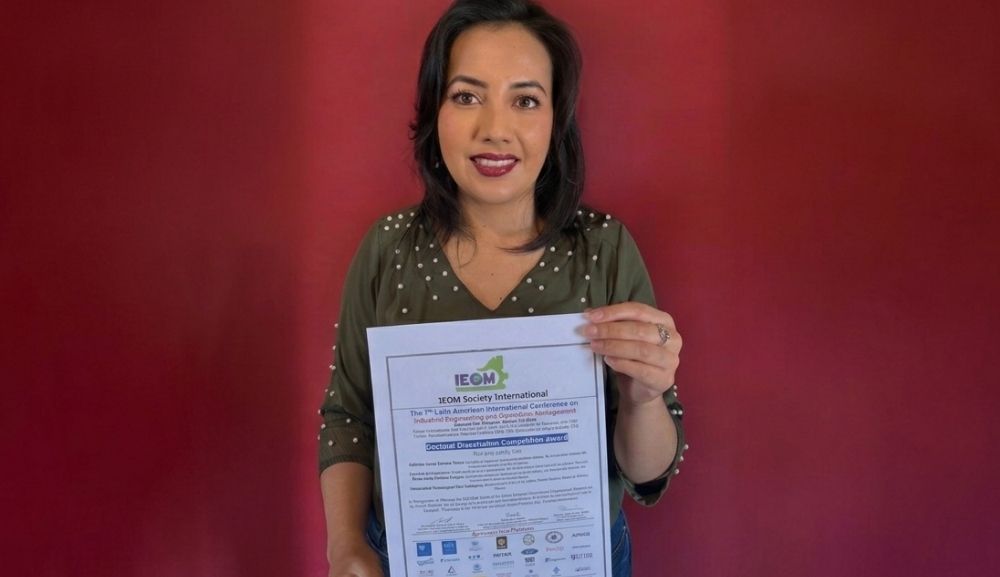 Alumna del Doctorado en Ingeniería Industrial destaca en competencia internacional IEOM