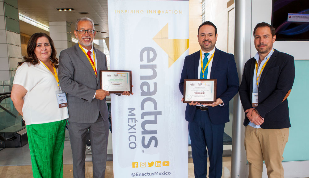 La Anáhuac obtiene el reconocimiento #MiUniversidadSinResiduos de Enactus México y Fundación Coca-Cola