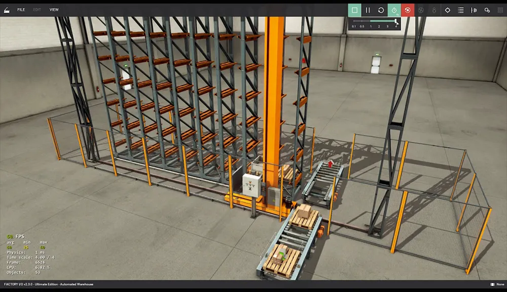 Factory IO: Simulación 3D de fábrica