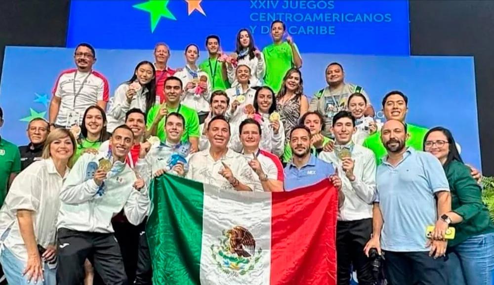 Mexico, at the top of the Central American and Caribbean Games in San Salvador.