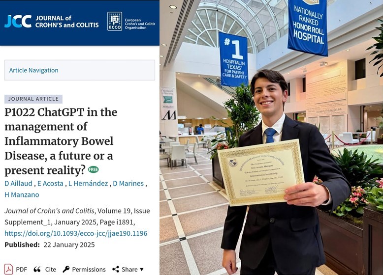 De Puebla a Berlín: Estudiante es coautor de publicación científica internacional sobre salud intestinal e IA