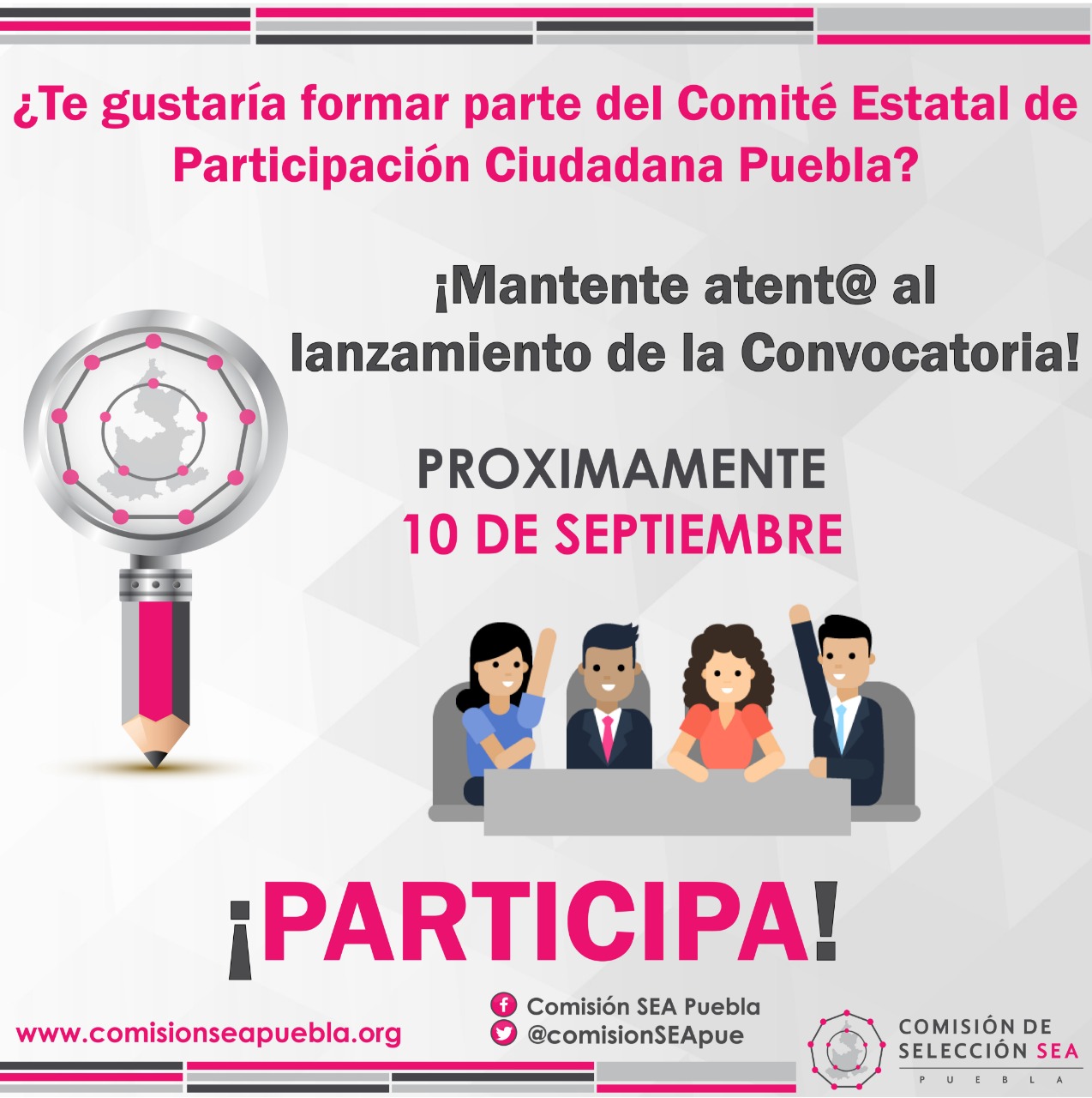 Convocatoria para la selección de un integrante del Comité De Participación Ciudadana del Sistema Estatal Anticorrupción De Puebla.