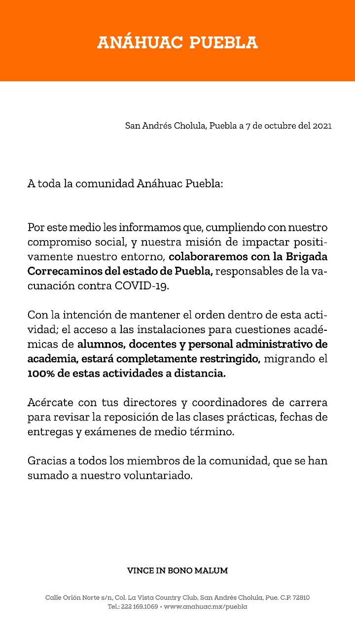 Jornada de vacunación a partir del 8 de octubre