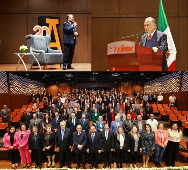 Exembajador Melquiades Morales Flores y el presidente de la TFJA Guillermo Valls Esponda comparten con la comunidad Anáhuac Puebla la cátedra “La justicia administrativa del Siglo XXI”