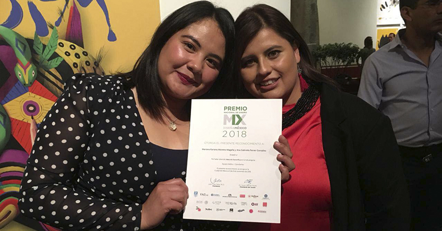 Alumnas Anáhuac son acreedoras a mención honorífica del Premio Nacional de Diseño