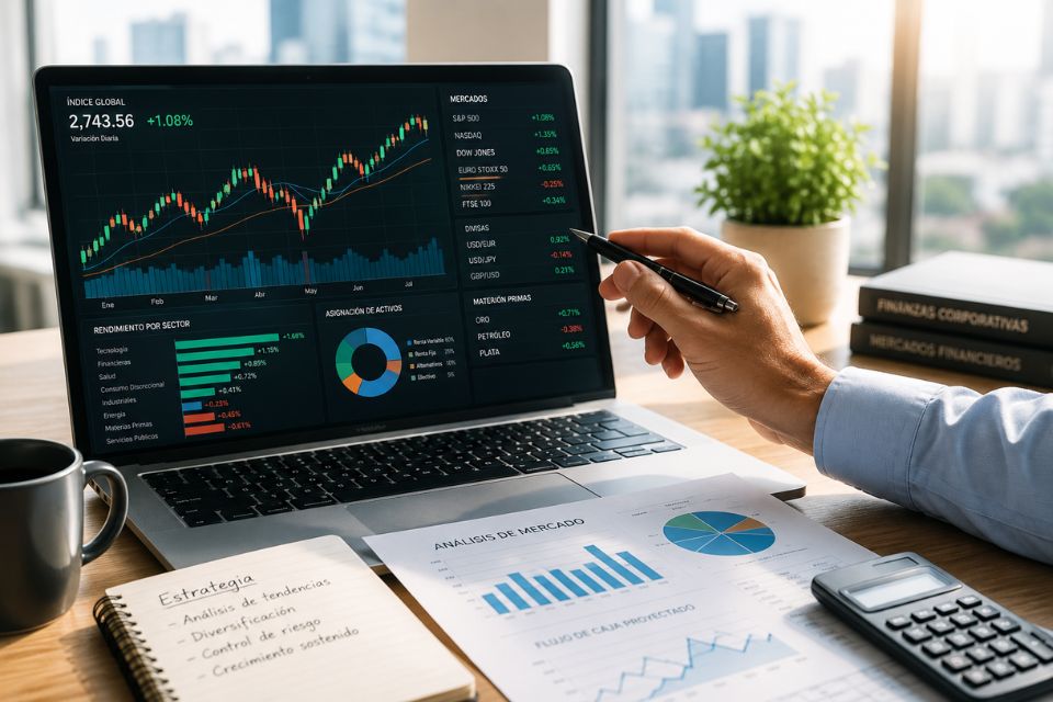 Pantalla de finanza