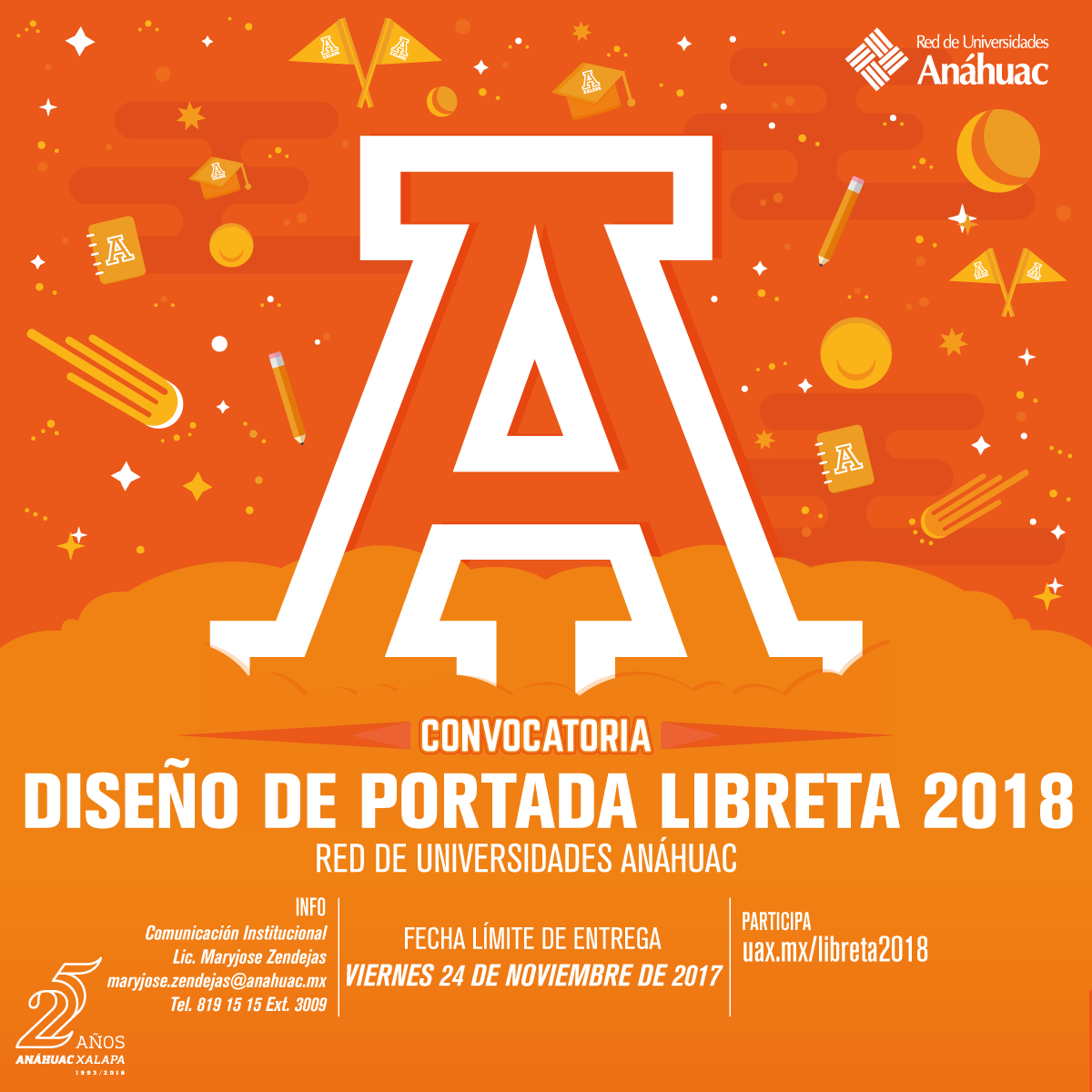 Diseño de Portada para la Libreta Anáhuac 2018