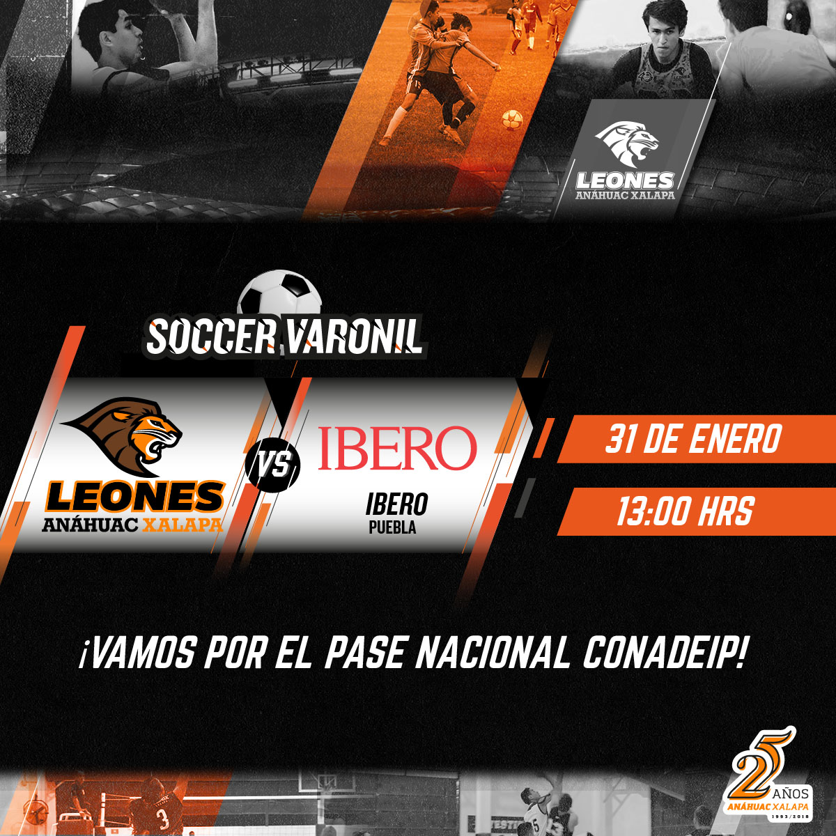 Fútbol Soccer Varonil: UAX vs Ibero Puebla