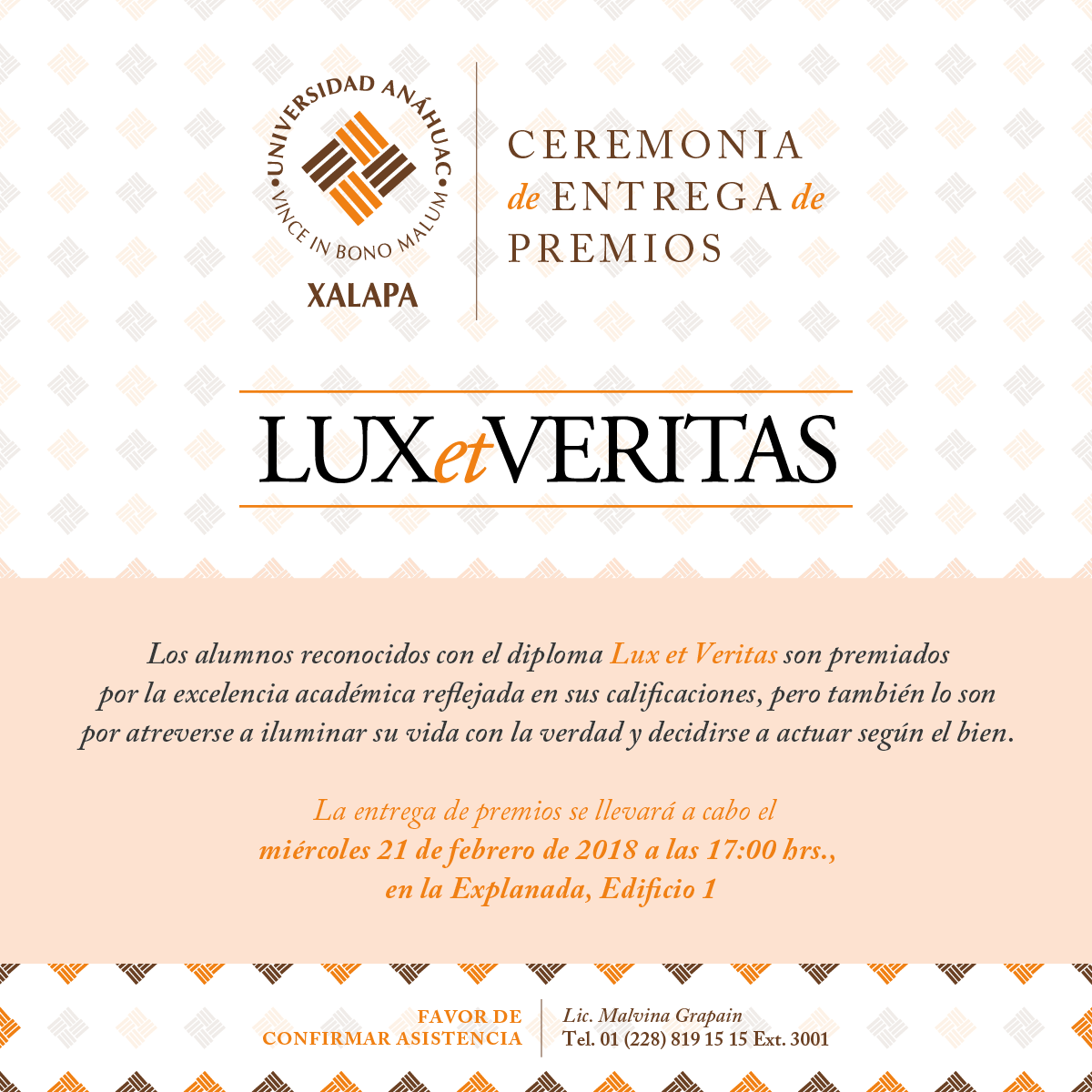 Ceremonia de entrega de Premios Lux et Veritas