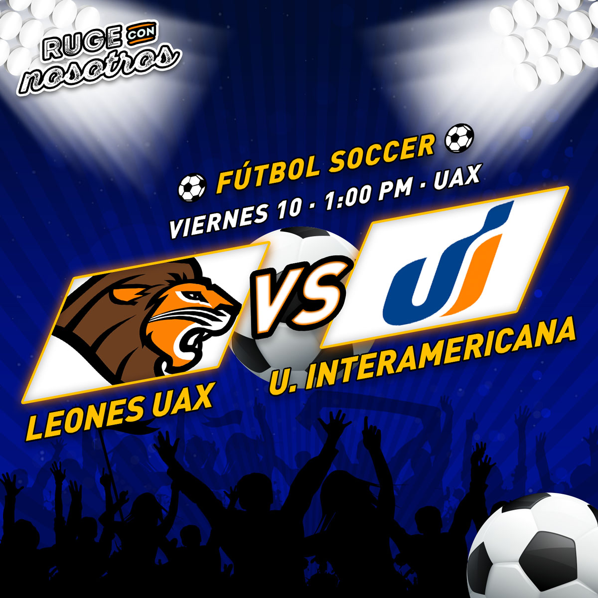 Fútbol Soccer Varonil: UAX vs U. Interamericana