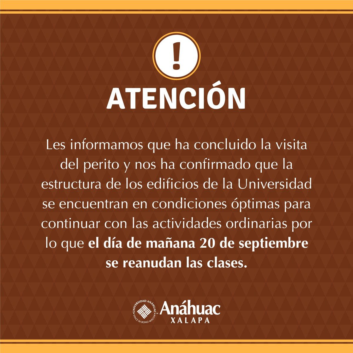 Reanudación de Actividades Reanudación de Actividades