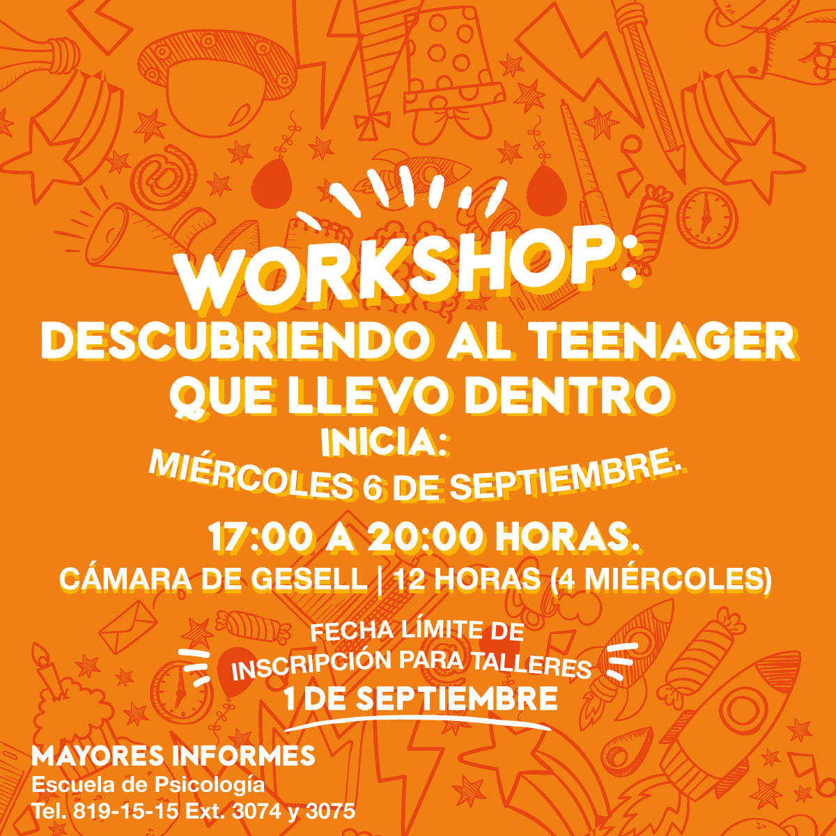 Workshop: Descubriendo al Teenager que Llevo Dentro Workshop: Descubriendo al Teenager que Llevo Dentro