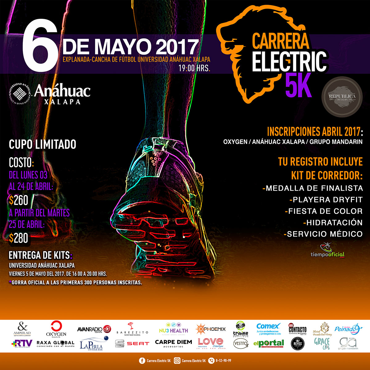 Carrera Electric 5K Universidad Anáhuac Veracruz