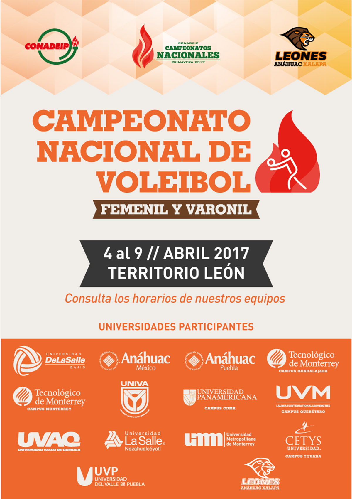 Campeonato Nacional de Voleibol CONADEIP Primavera 2017