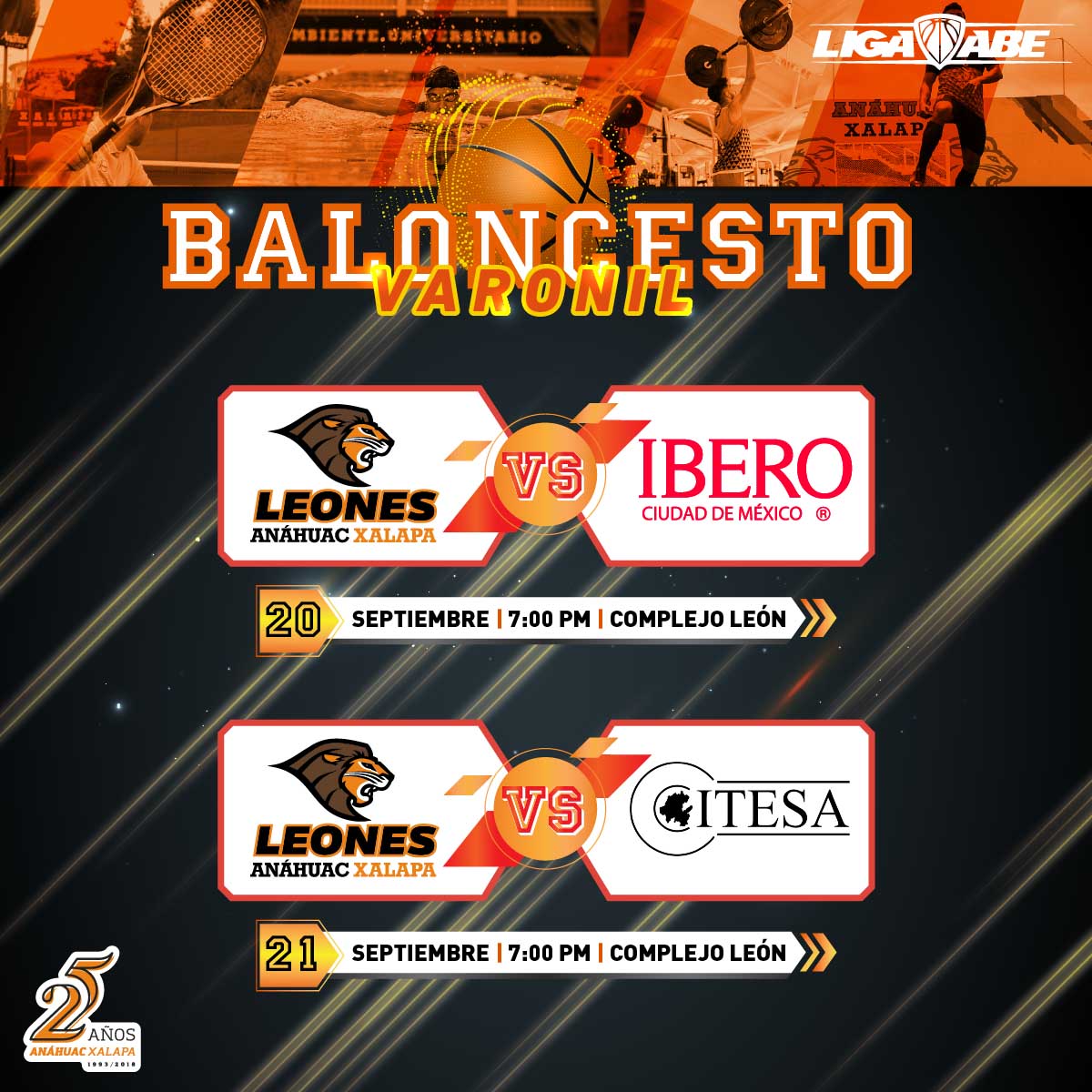 Jornada Doble para Leones en Inicio de Temporada de la Liga ABE