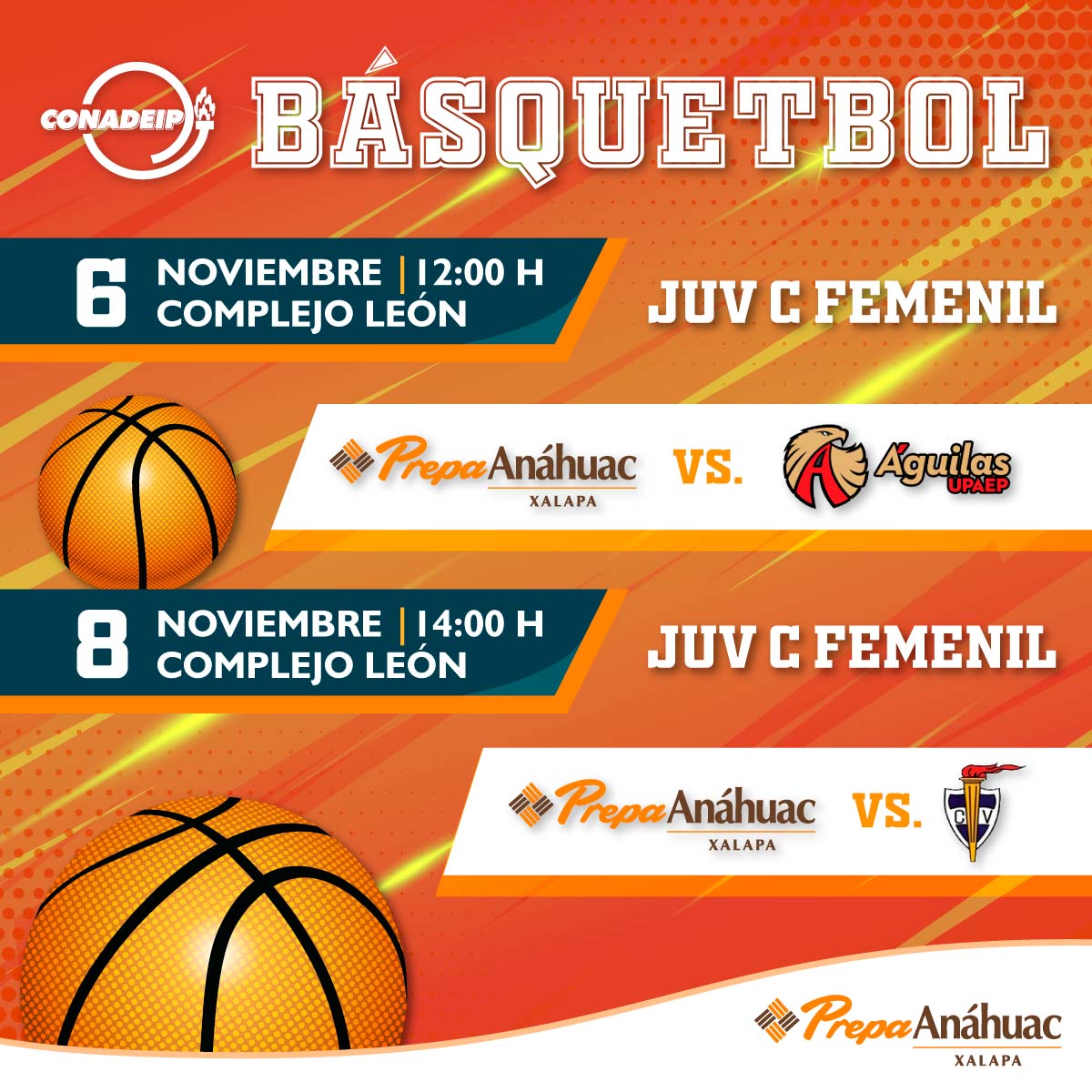 Básquetbol Femenil: BAX vs UPAEP / CV