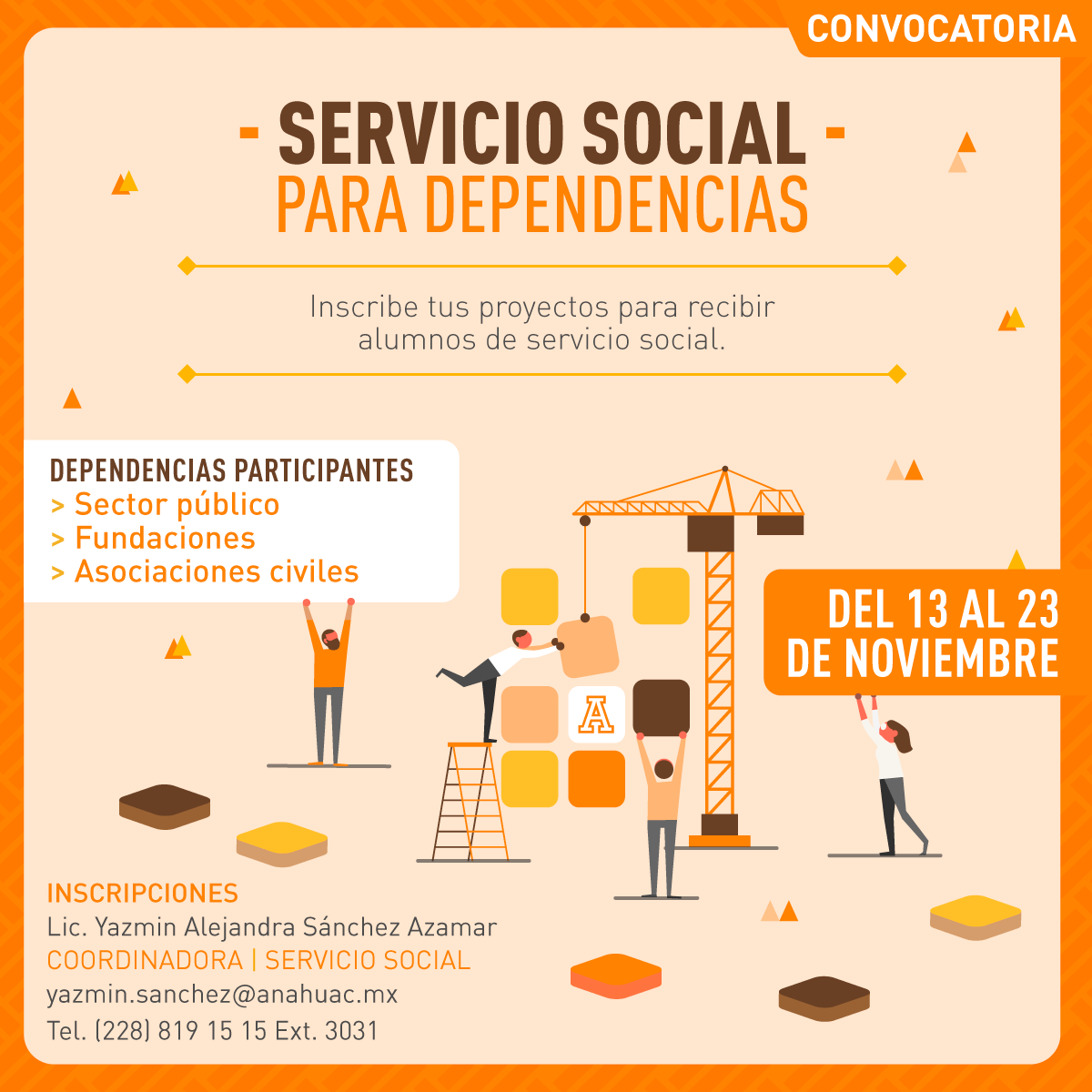 Convocatoria de Servicio Social para Dependencias