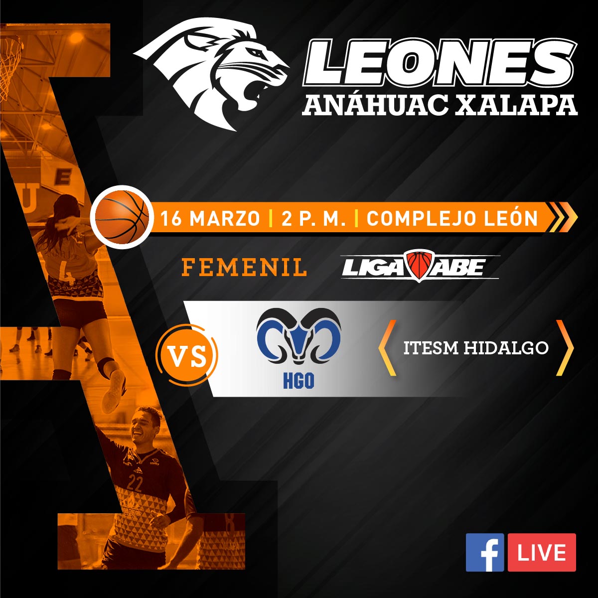 Básquetbol Femenil Liga ABE: Leonas vs ITESM Hidalgo