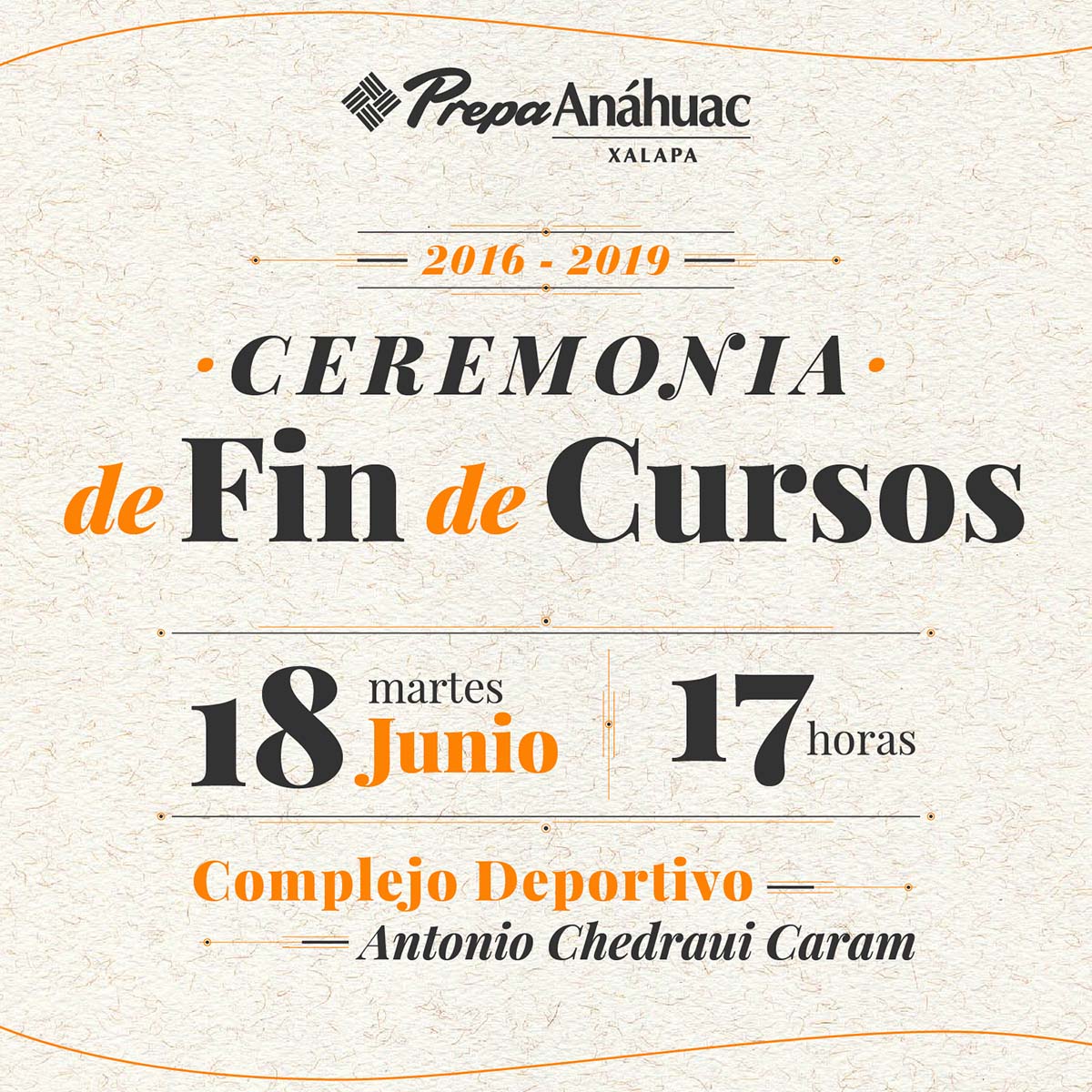 Ceremonia de Fin de Cursos 2019