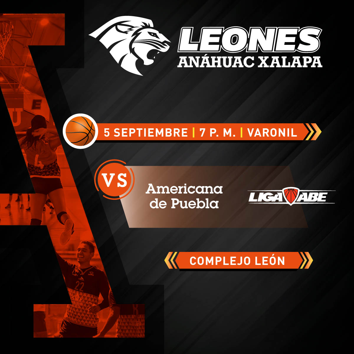 Básquetbol Varonil ABE: Anáhuac Xalapa vs Americana de Puebla Básquetbol Varonil ABE: Anáhuac Xalapa vs Americana de Puebla