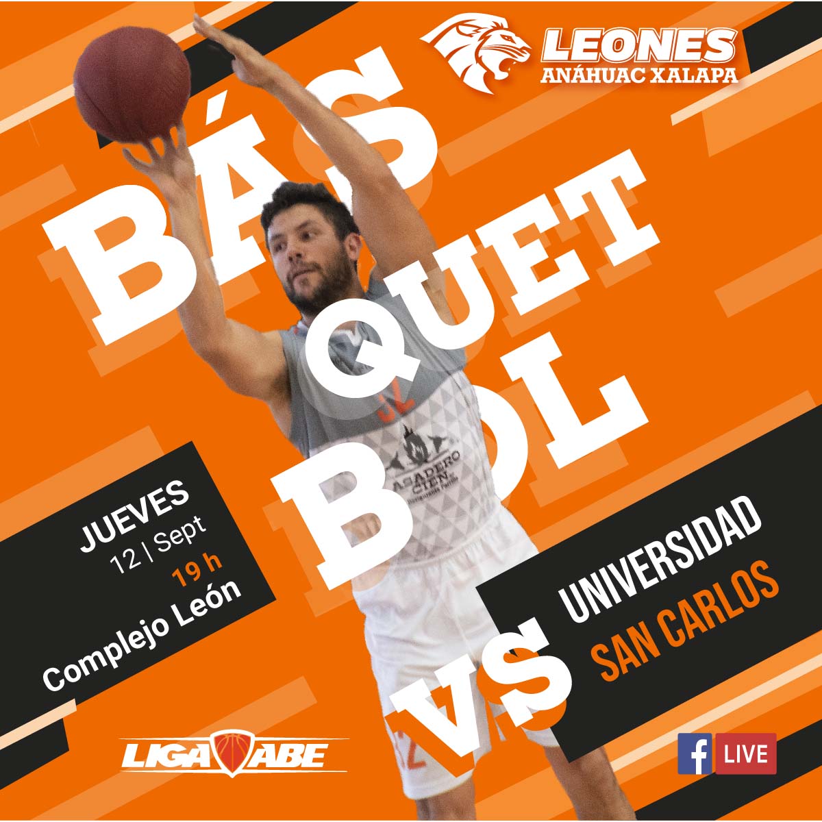 Básquetbol Varonil ABE: Leones vs Universidad San Carlos