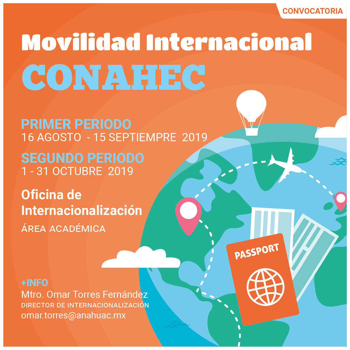 Convocatoria de Movilidad Internacional CONAHEC 2020