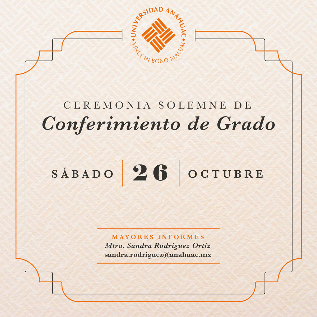 Ceremonia de Conferimiento de Grado