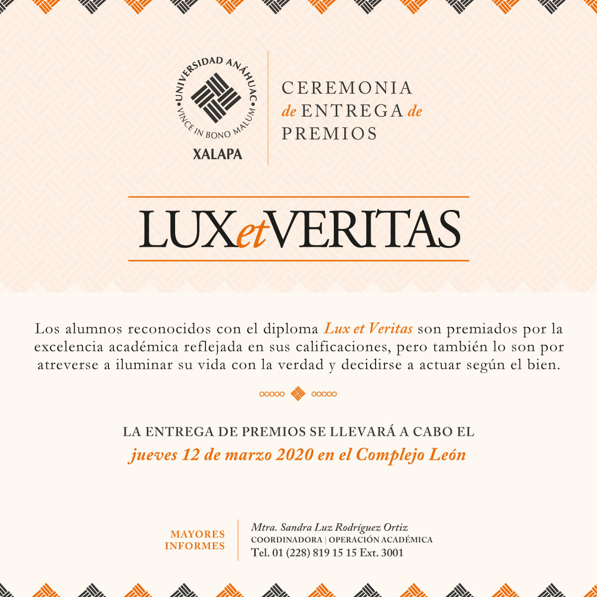 Ceremonia de Entrega de Premios Lux et Veritas