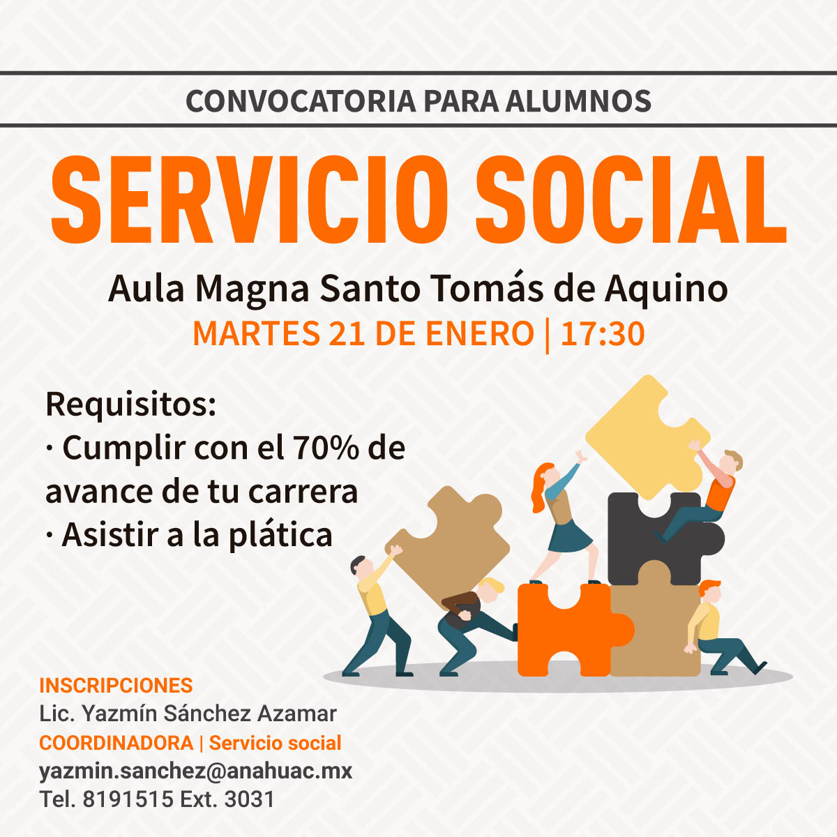 Reunión Informativa para Servicio Social