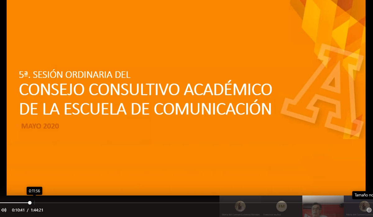 2 / 3 - De Manera Virtual se Realiza la 5ta. Reunión del Consejo Consultivo de Comunicación