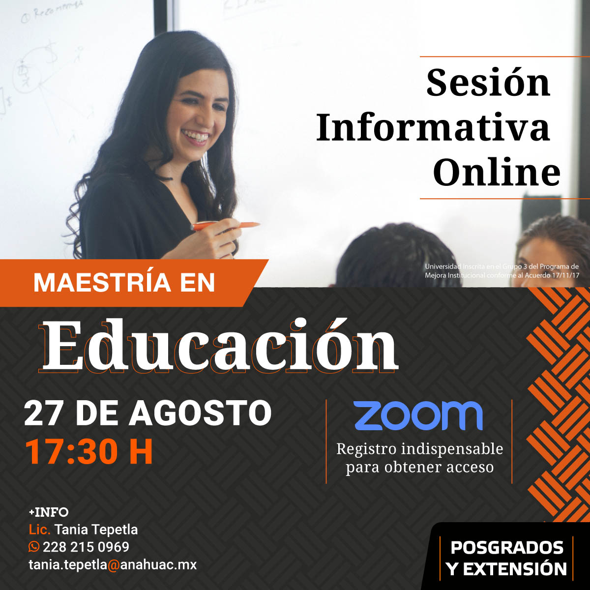 Sesión Informativa Online Maestría en Educación Universidad Anáhuac
