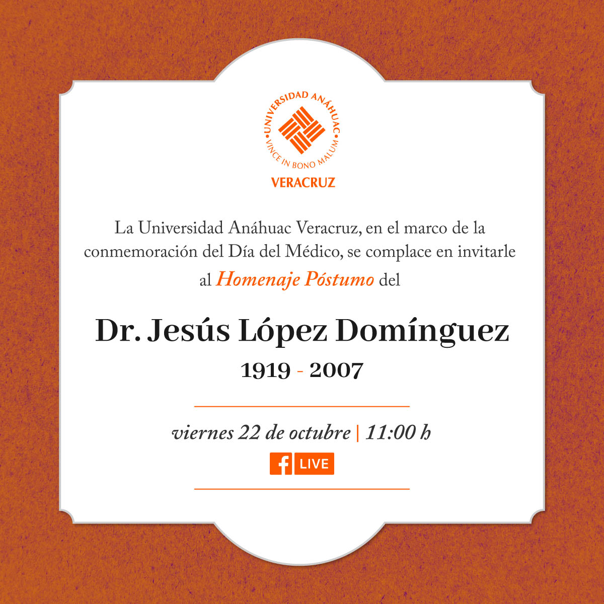 Homenaje Póstumo al Dr. Jesús López Domínguez