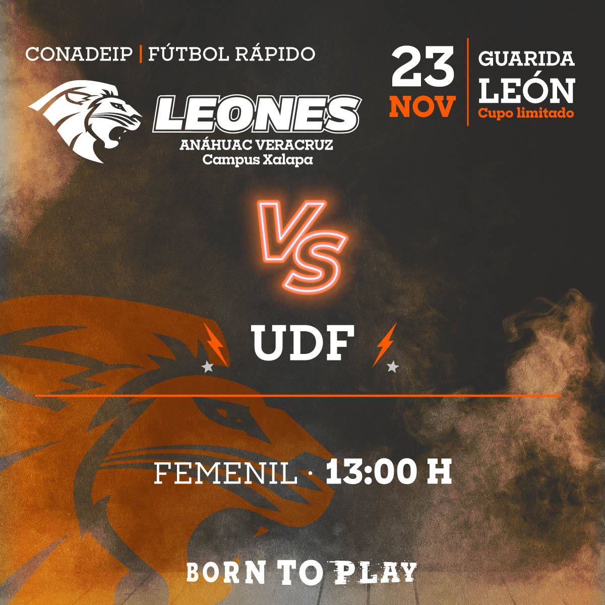 Fútbol Rápido Femenil: Leonas vs UDF