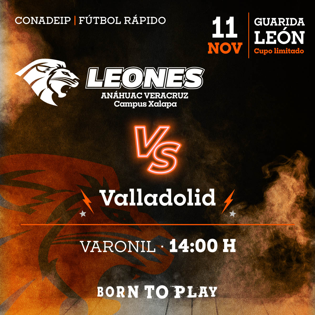 Fútbol Rápido Varonil: Leones vs Valladolid