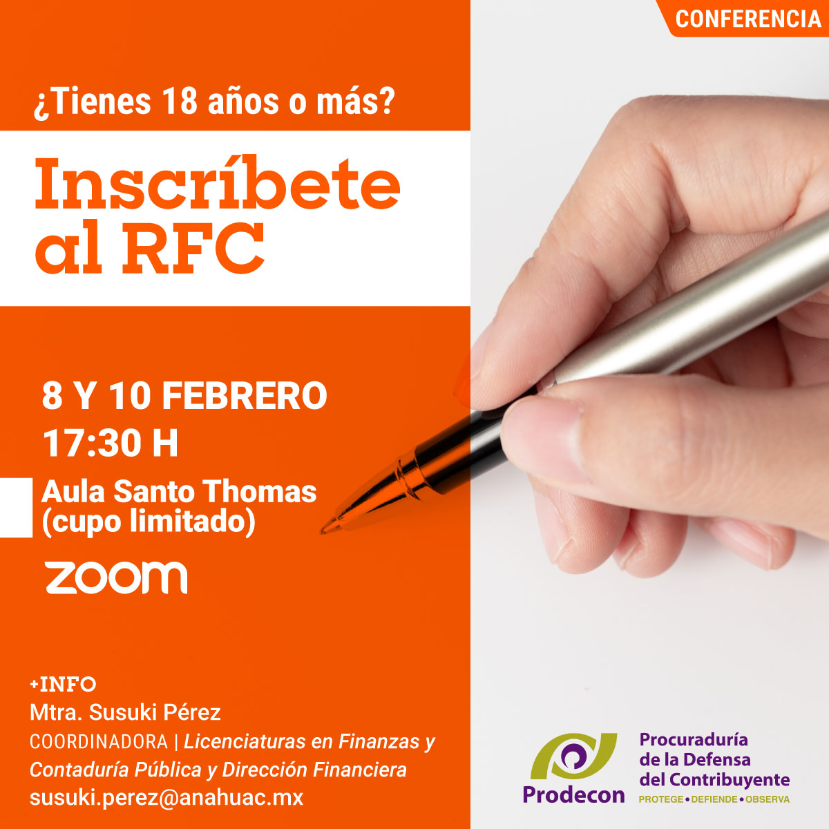 ¿Tienes 18 años o más? Inscríbete al RFC