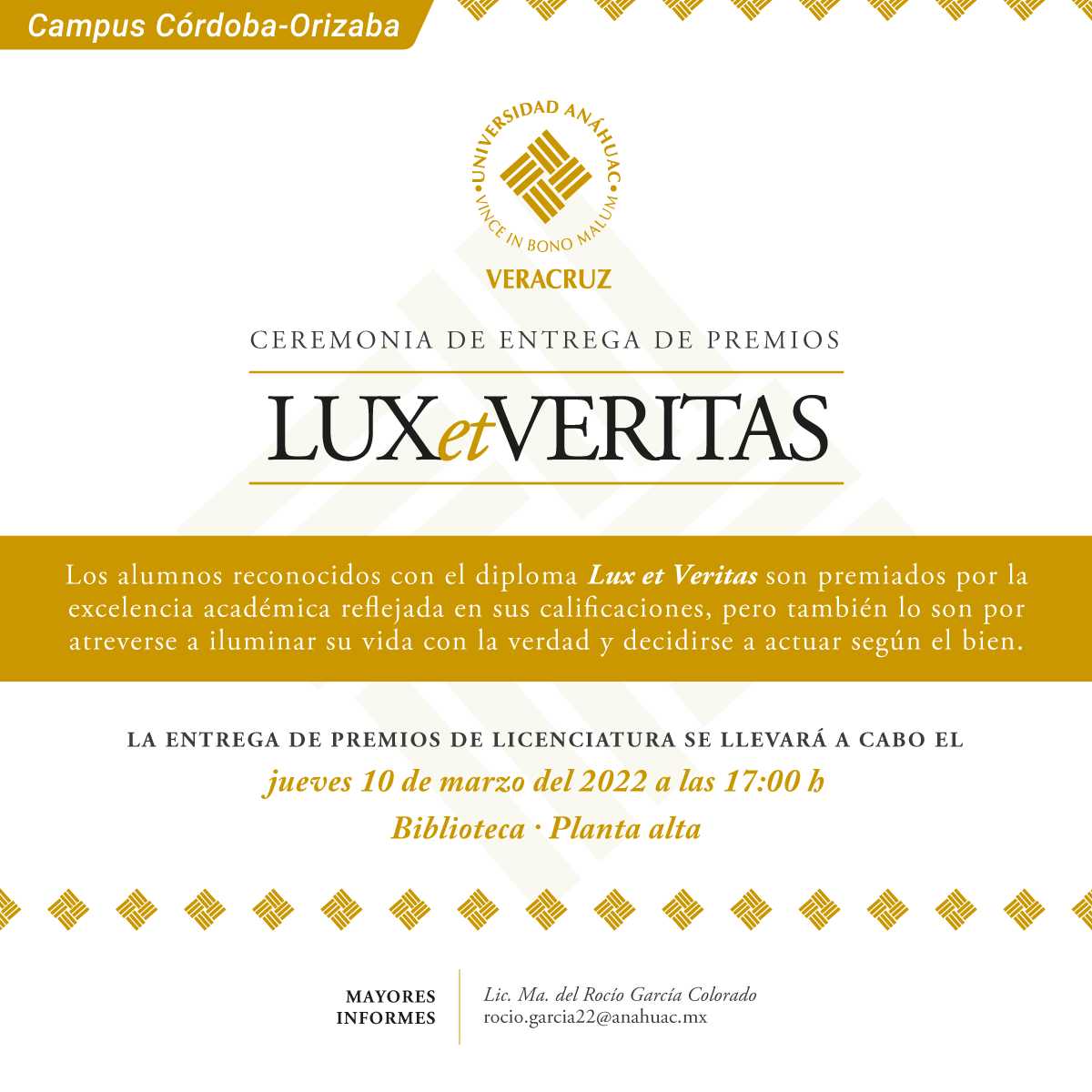 Ceremonia de Entrega de Premios Lux et Veritas