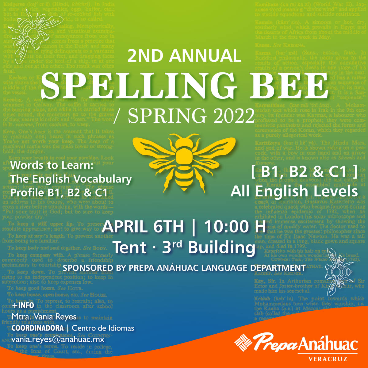 2nd Annual Spelling Bee Spring 2022